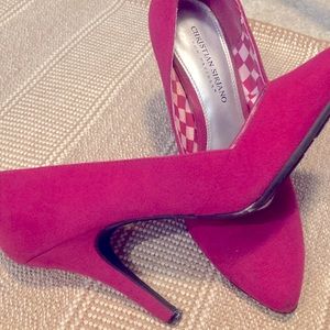 8 Pink Suede Heels
